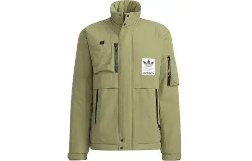 Adidas Originals Puffer Jackets Men's Green Turtleneck Moderate Other
