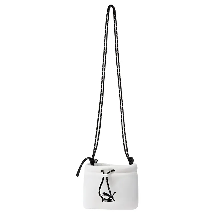 PUMA Fabric Shoulder Bag, Crossbody Bag Small Unisex Raw White