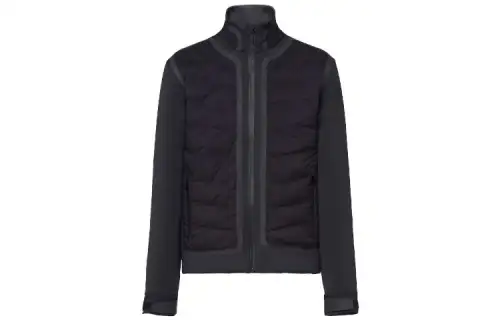 PRADA Jackets Men's Black Stand Collar Moderate Other