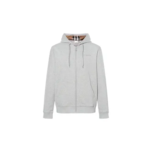 Burberry Hove Check Embroidery Logo Zip Hoodie