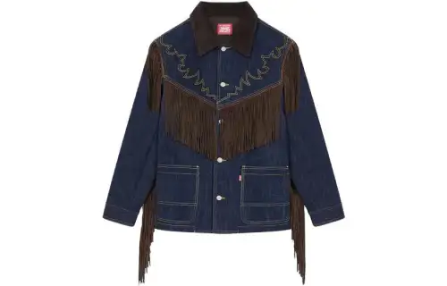 KENZO X LEVI'S Genderless Fringed Denim Jacket