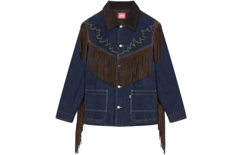 KENZO X LEVI'S Genderless Fringed Denim Jacket
