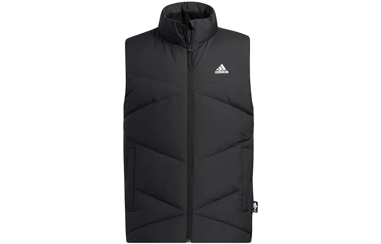 Adidas Down Vests Men's Black Stand Collar Moderate Other