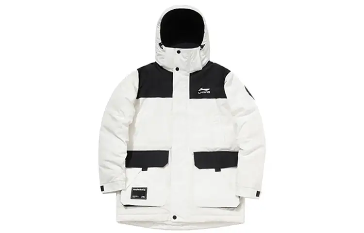 Li Ning Down Jackets Men's White Stand Collar Thickened Other