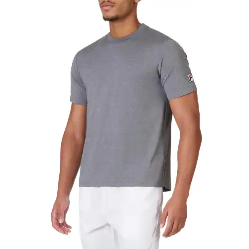 FILA T Shirts Men's Gray 027 Crew Neck Moderate Straight Fit