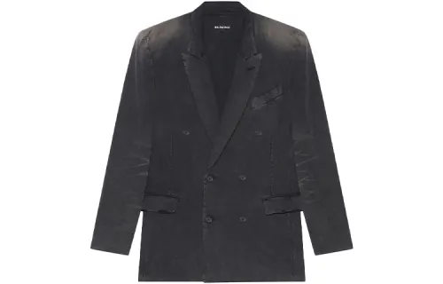 Balenciaga Slim Worn Out Double Breasted Jacket