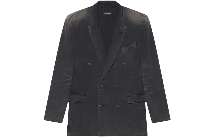 Balenciaga Slim Worn Out Double Breasted Jacket