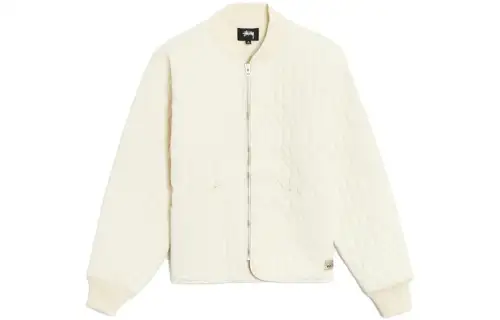 Stussy Jackets Men's Beige Baseball Collar Thickened Other