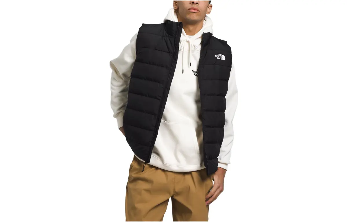 THE NORTH FACE Down Vests Men's Black Stand Collar Moderate Other