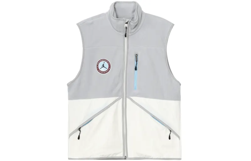 Jordan Vests Men's Light Blue Stand Collar Moderate Other
