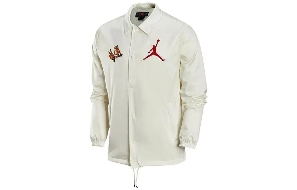 Jordan Jackets Men's White Lapel Moderate Workwear