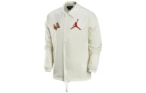 Jordan Jackets Men's White Lapel Moderate Workwear