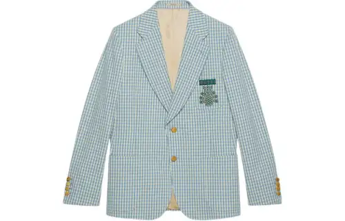 GUCCI Business Suits Men's Blue Suit Collar Moderate