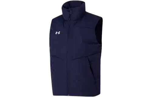 Under Armour Down Vests Unisex Blue Stand Collar Moderate Other