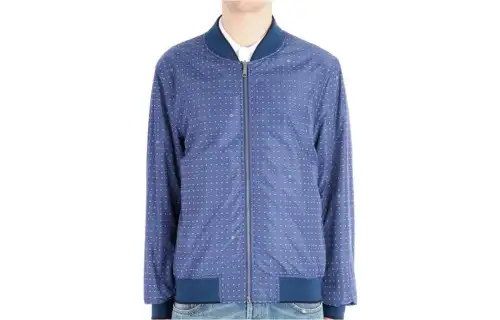 GUCCI Jackets Men's Blue Baseball Collar Moderate Other