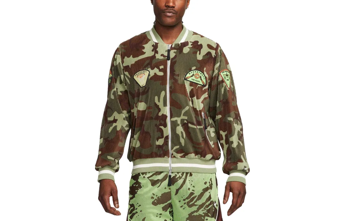 Nike Jackets Men's Oil Green Baseball Collar Moderate Other