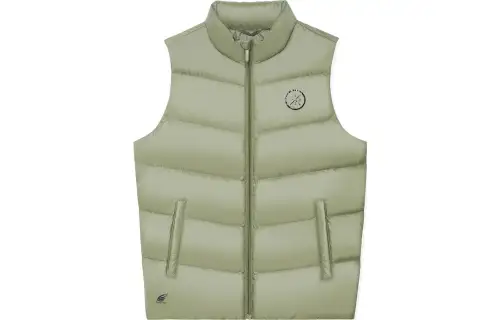 Li Ning Down Vests Men's Blue Grass Green Stand Collar Moderate Other