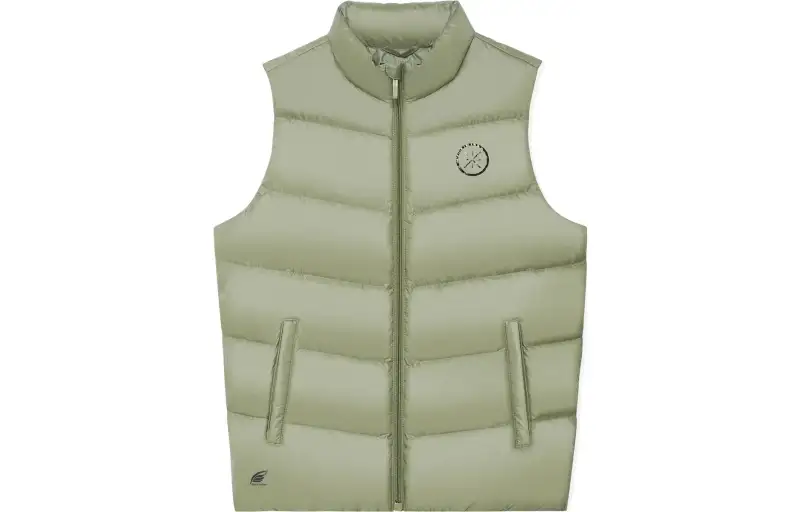 Li Ning Down Vests Men's Blue Grass Green Stand Collar Moderate Other