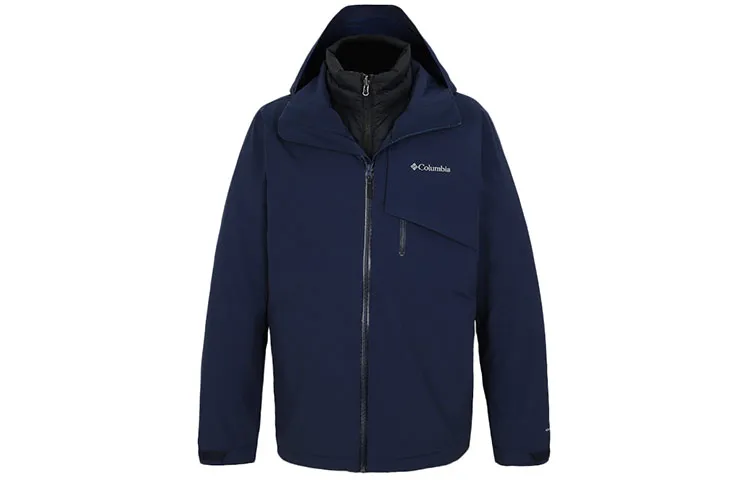 Columbia Omni Heat Waterproof And Windproof To Keep Warm Windbreaker Jacket Men's Blue