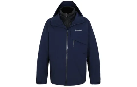 Columbia Omni Heat Waterproof And Windproof To Keep Warm Windbreaker Jacket Men's Blue