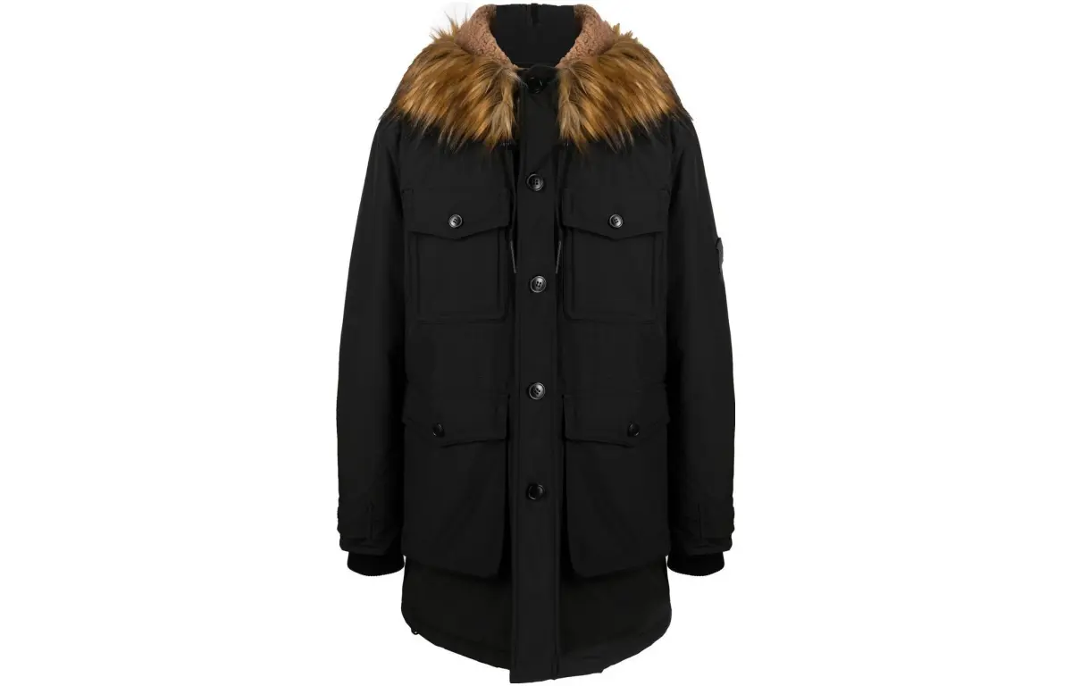 DIESEL Faux fur Trimmed Hooded Parka