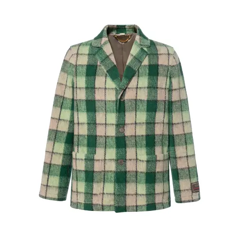【Previous Season】check-print wool-blend blazer