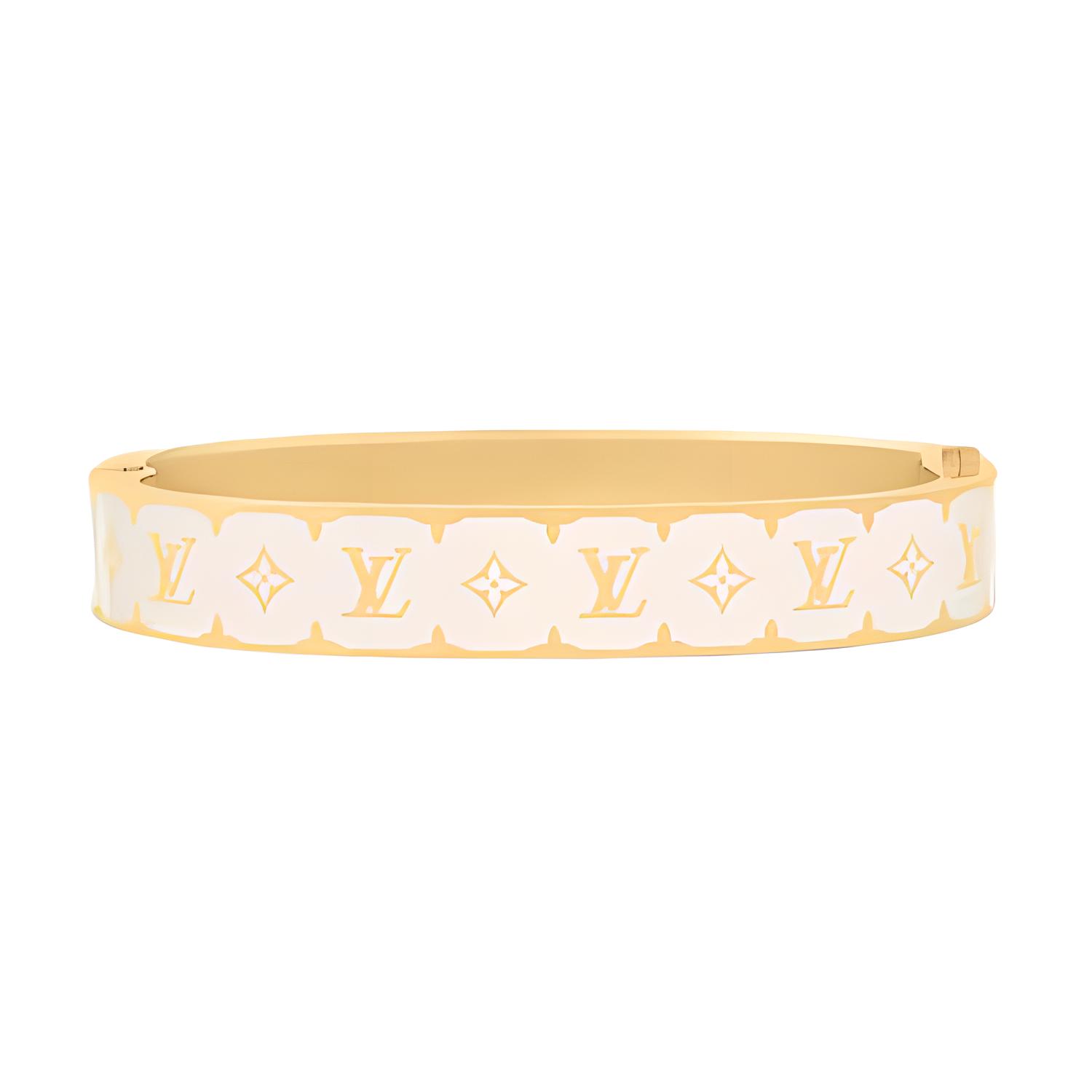 LOUIS VUITTON NANOGRAM Enamel, Metal Bangles Unisex Purple