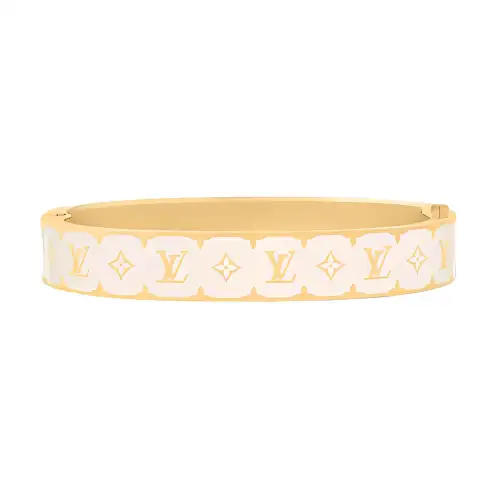 LOUIS VUITTON NANOGRAM Enamel, Metal Bangles Unisex Purple