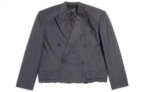Balenciaga SS24 Business Suit Coat Loose Fit Unisex Gray