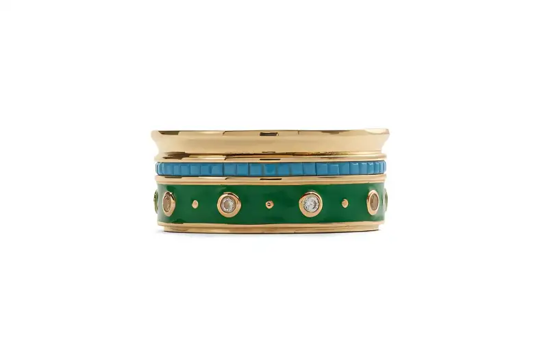 Bottega Veneta Rings Women's Green/Blue