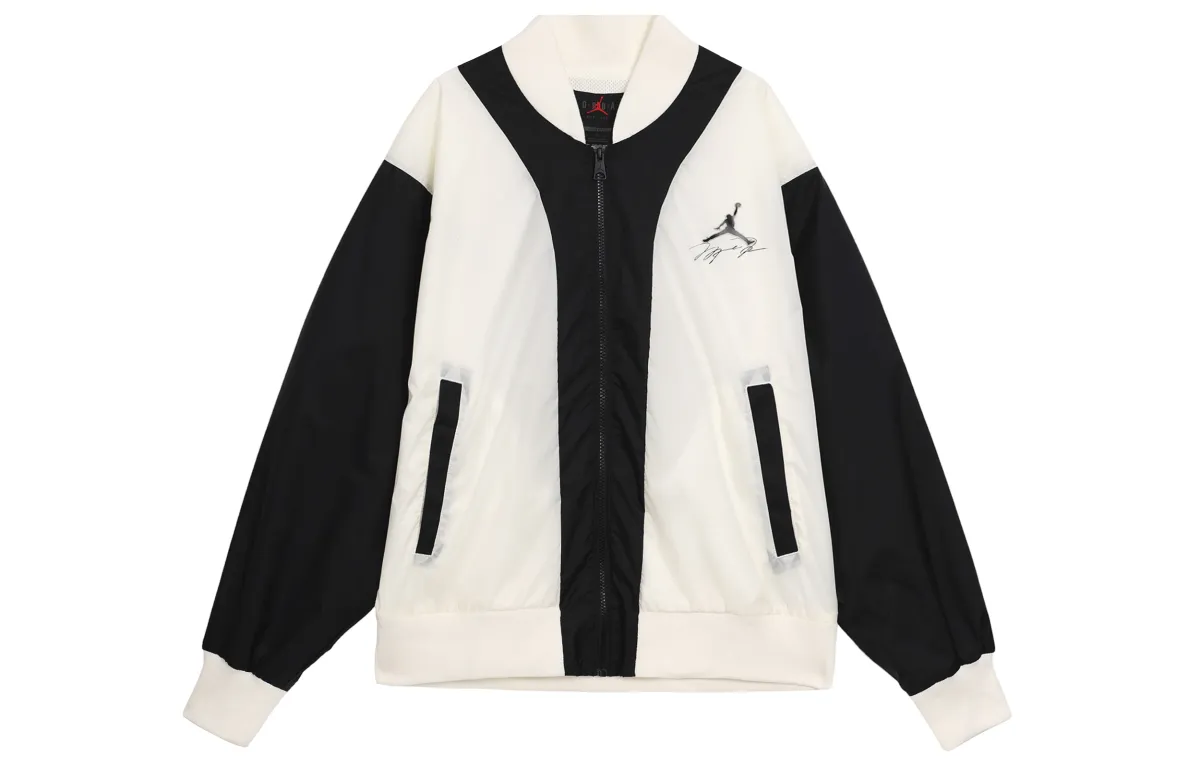 Jordan Flight Jackets Men's Sail White Stand Collar Moderate Other