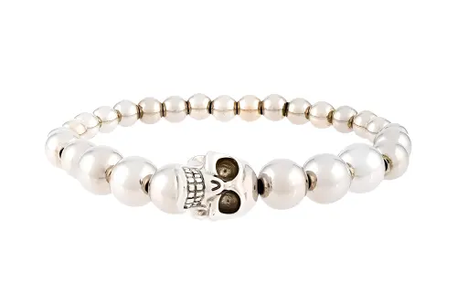 Alexander McQueen Alexander McQueen Skull Exquisite Personality Brass Bracelet Men's Style