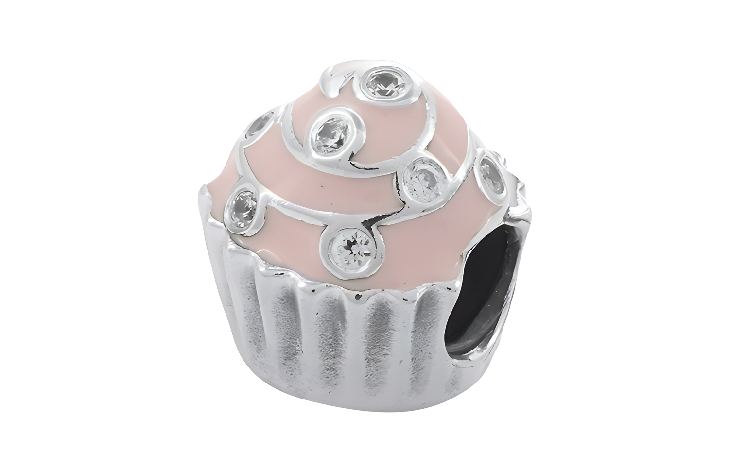 Женская подвеска Pandora 925 (серебряно-розовая) — фото 3