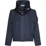 STONE ISLAND Jackets Men's Navy Hooded Moderate Other