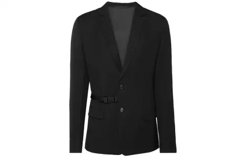 PRADA Business Suits Men's Black Suit Collar Moderate