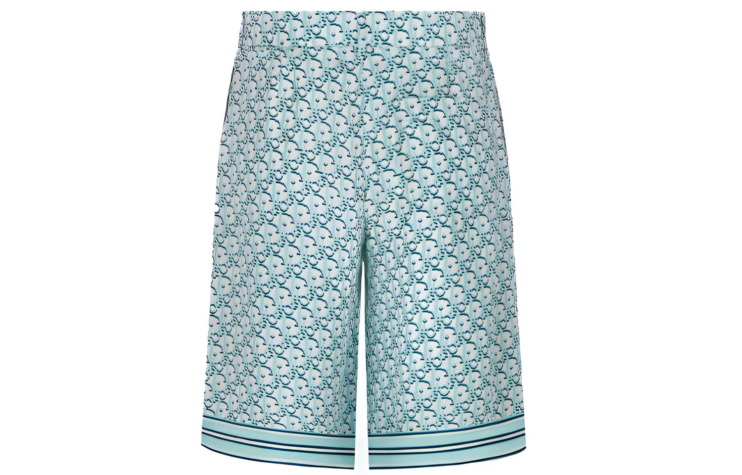 Мужские шорты Dior Monogram Shorts (синие) — фото 2