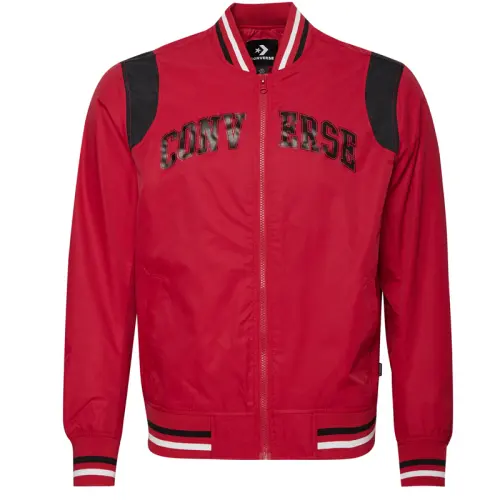 Converse Jackets Men's Red Baseball Collar Moderate Other