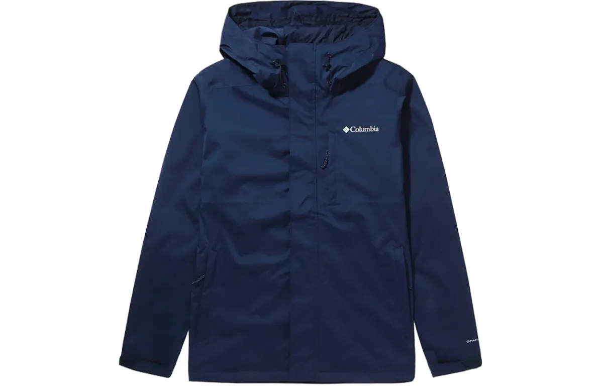 Columbia Outdoor Hiking Waterproof, Windproof, Breathable, Lightweight Windbreaker Jacket Men's Navy Blue