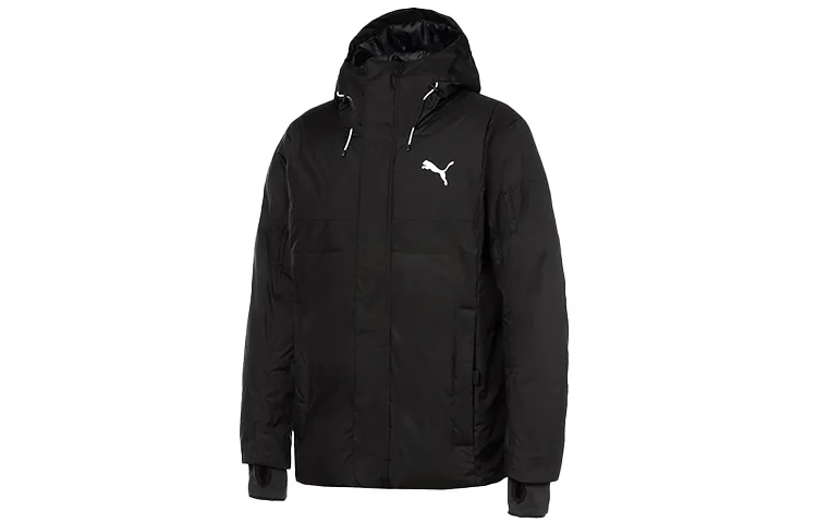 PUMA Down Jackets Men's Black Hooded Moderate Other