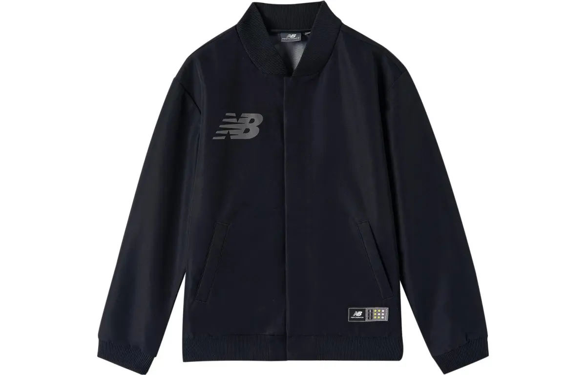 New Balance Jackets Men's Black Pointed Collar Moderate Other
