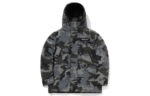 Li Ning Down Jackets Men's Black Green Camouflage Hooded Moderate Other