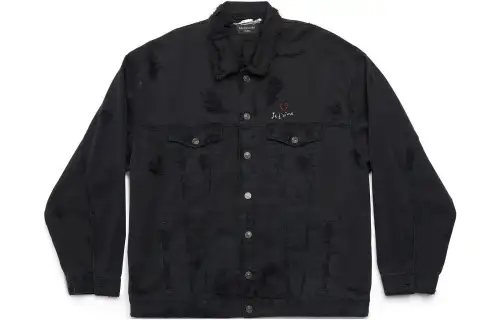 Balenciaga Jackets Men's Black Lapel Moderate Other