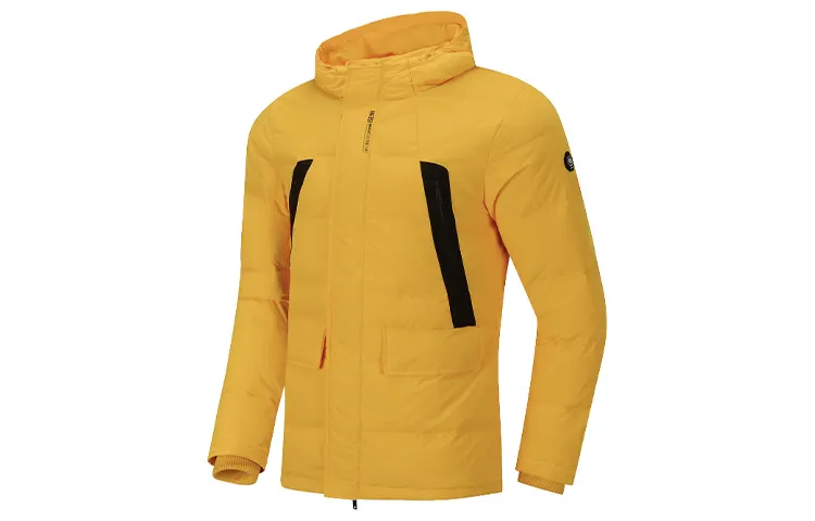 Li Ning Down Jackets Men's Olive Hooded Thickened