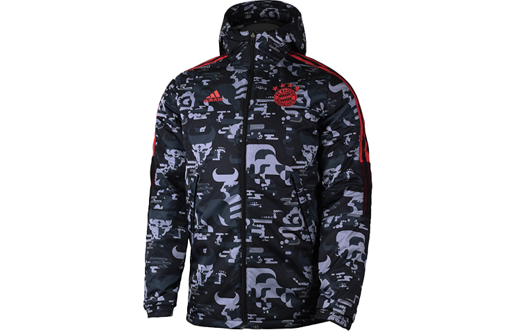 Мужская куртка adidas FC Bayern Jkt (черная) — фото 1