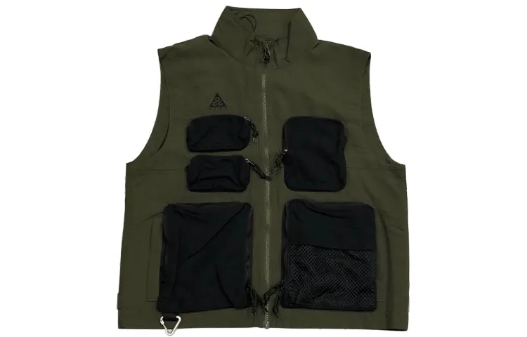 Nike ACG Vests Men's Green Stand Collar Moderate Other