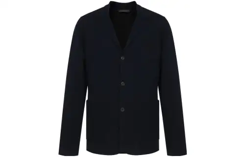 PRADA Business Suits Men's Dark Blue Suit Collar Moderate Other
