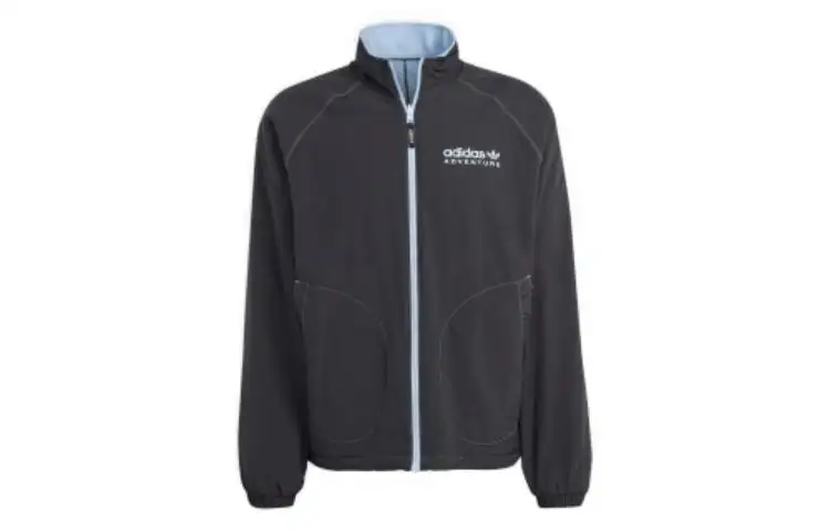 Adidas Originals Jackets Men's Black Stand Collar Moderate Other