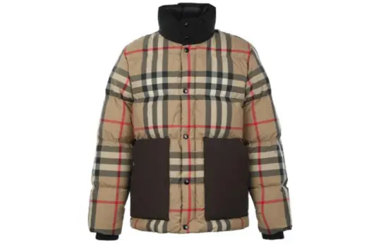 Burberry Down Jackets Men's Archive Beige Stand Collar Moderate Other