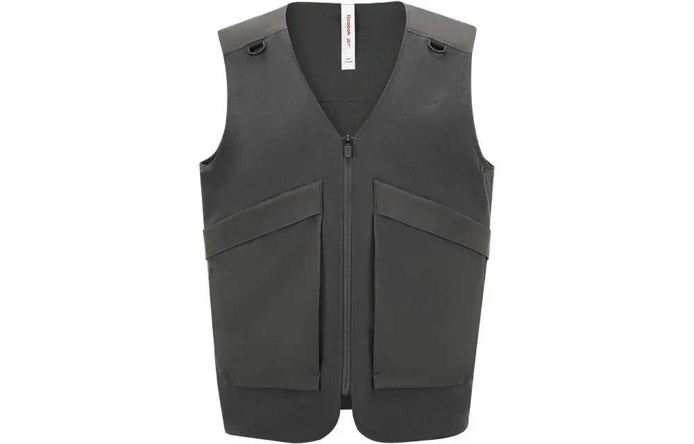 Reebok Jackets Men's Carbon Black V-neck Moderate