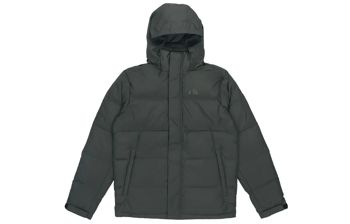 Adidas Down Jackets Men's Deep Earthy Brown Hooded Moderate Other